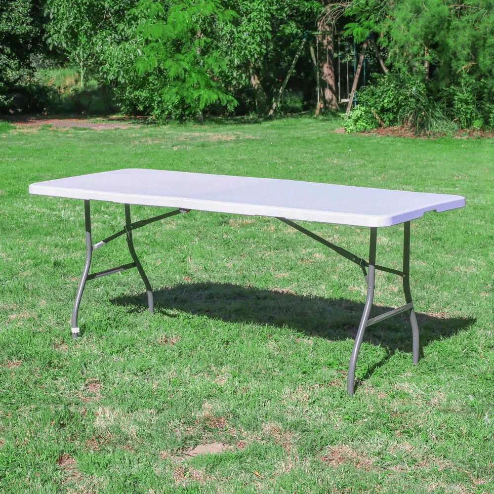 Table Pliante Exterieur 180 cm Blanc - Table de Jardin 